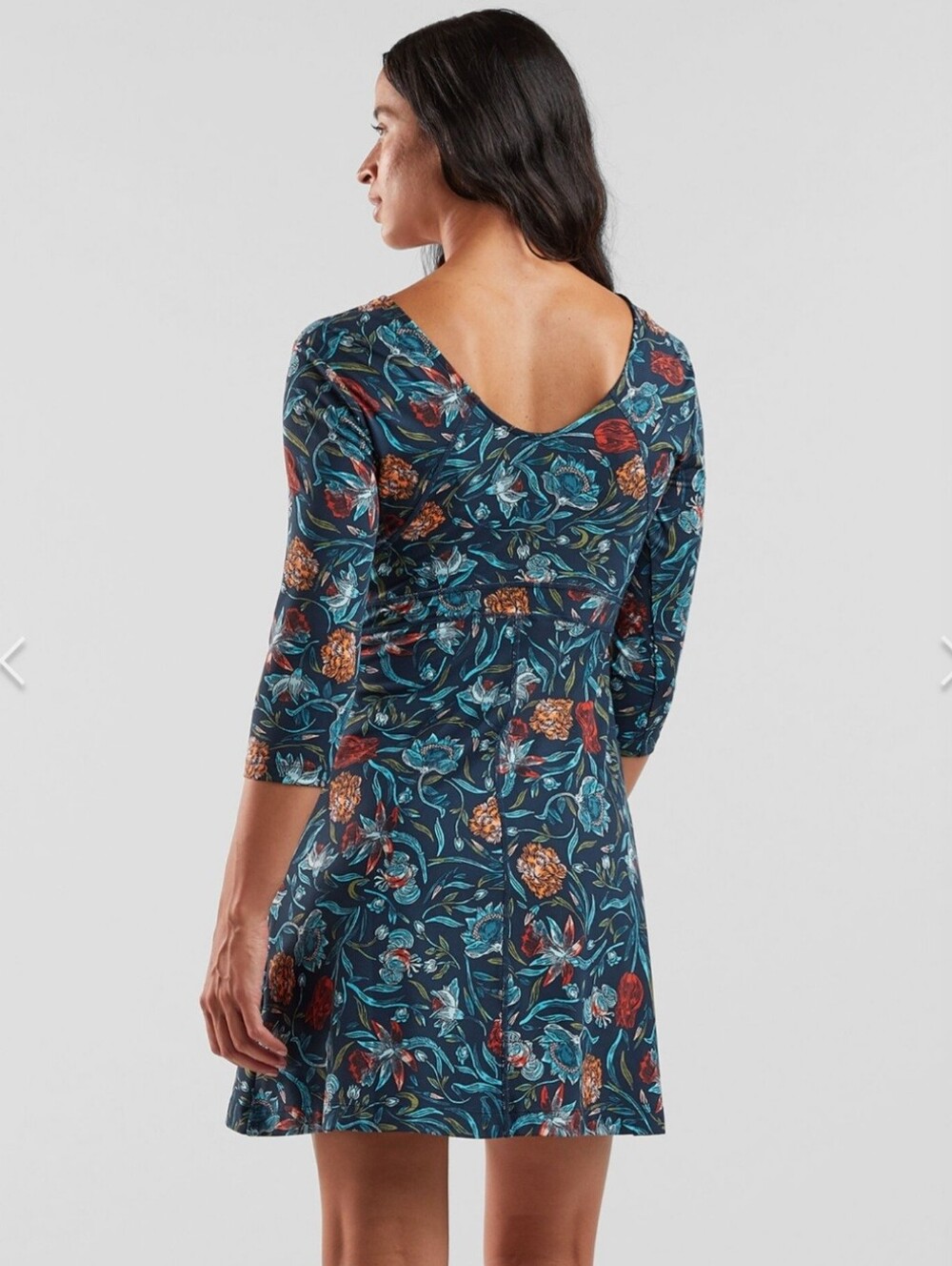 Title Nine Women's Dream Happy Days Floral Print Knit Dress Zip Pockets Size XS. - Picture 3 of 12